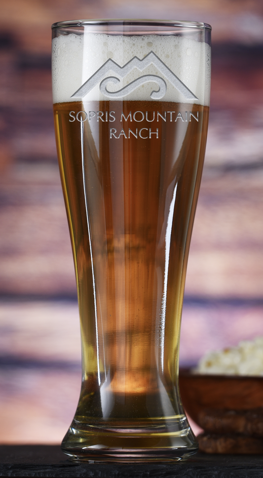 Engraved Pilsner Beer Glass