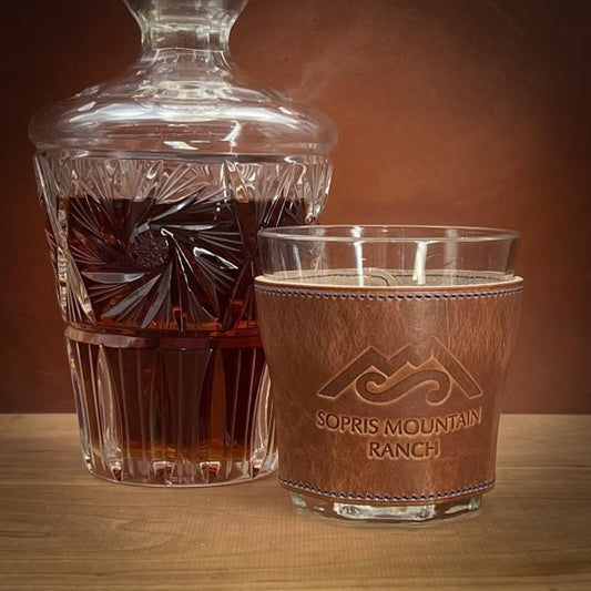 Horween Leather Wrapped Whiskey Glasses