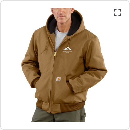 Carhartt Brown Quilted Flannel Lined Duck Active Jacket - Men's Carhartt Brown Quilted Flannel Lined Duck Active Jacket - Men's