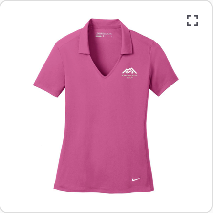 Nike Pink or Royal Blue Dri-FIT Short Sleeve Vertical Mesh Polo - Women's