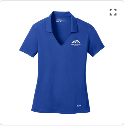 Nike Pink or Royal Blue Dri-FIT Short Sleeve Vertical Mesh Polo - Women's